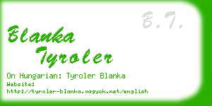 blanka tyroler business card